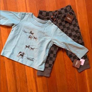 Tea long sleeve + pant outfit